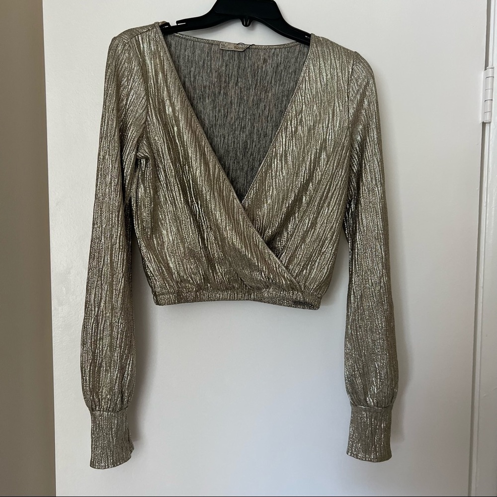 Zara Gold Crop Top